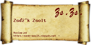 Zsák Zsolt névjegykártya